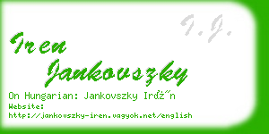 iren jankovszky business card